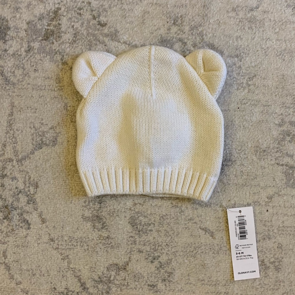 Old Navy Cream Colored Baby Hat